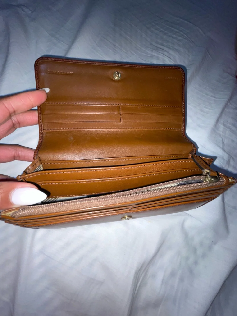 Burberry Leather Continental Wallet - Brown